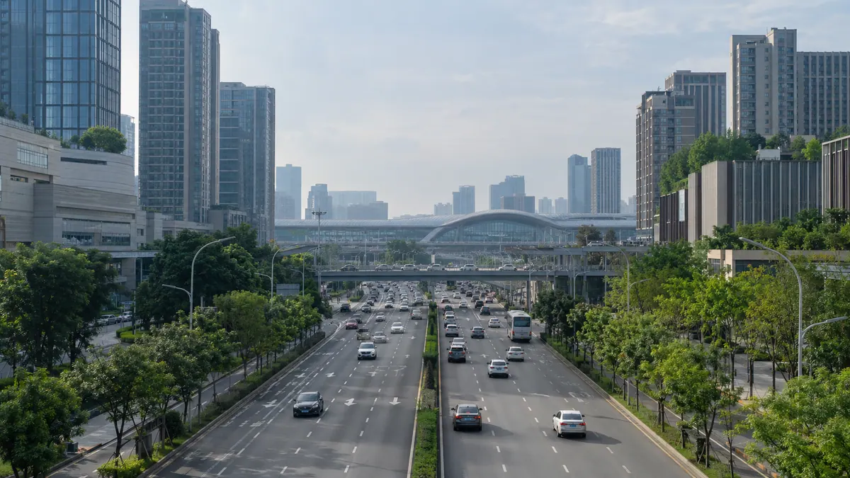 Illustrative Chengdu urban transport gateway